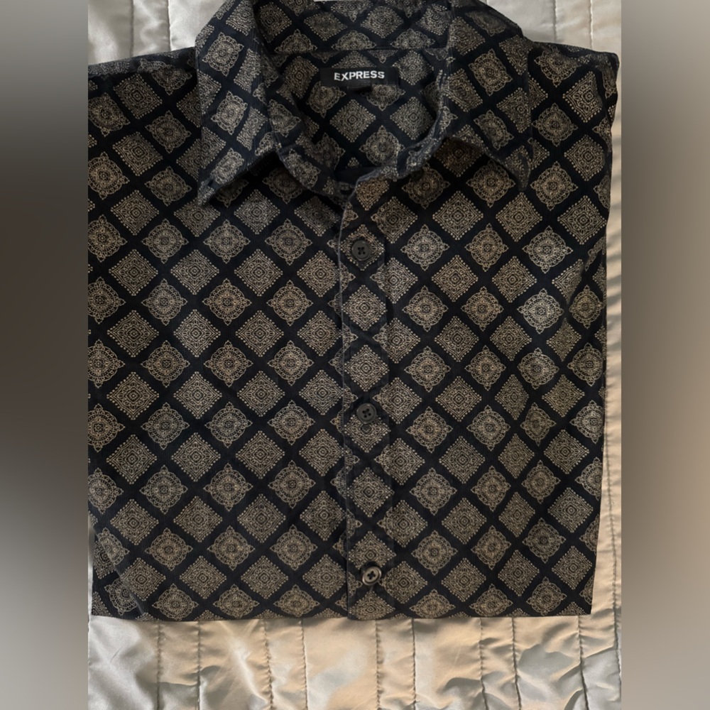Express Black and Gold Men's Shirt